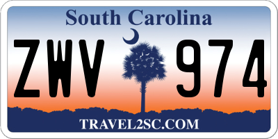 SC license plate ZWV974