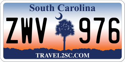 SC license plate ZWV976