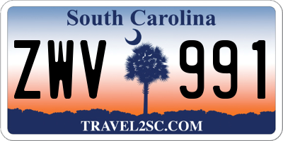 SC license plate ZWV991