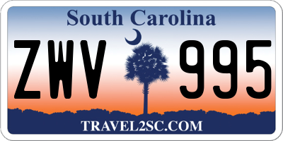 SC license plate ZWV995
