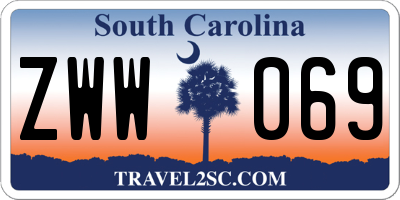 SC license plate ZWW069