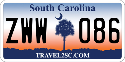 SC license plate ZWW086