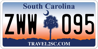 SC license plate ZWW095