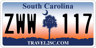 SC license plate ZWW117