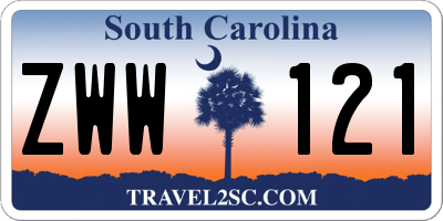 SC license plate ZWW121