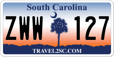 SC license plate ZWW127