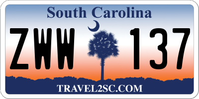 SC license plate ZWW137