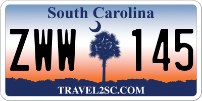 SC license plate ZWW145