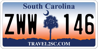 SC license plate ZWW146