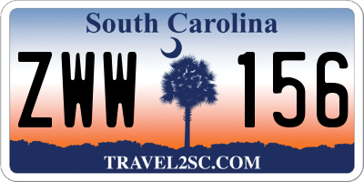 SC license plate ZWW156