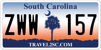 SC license plate ZWW157