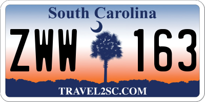 SC license plate ZWW163