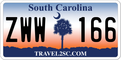 SC license plate ZWW166
