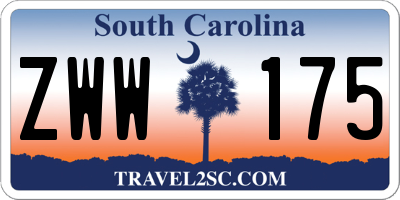 SC license plate ZWW175