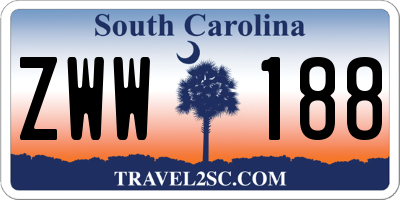 SC license plate ZWW188