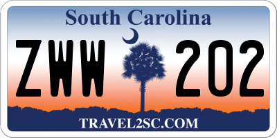 SC license plate ZWW202