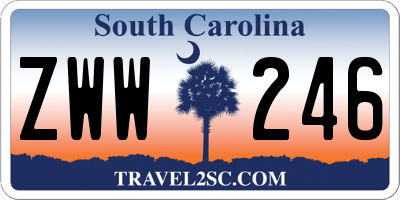 SC license plate ZWW246