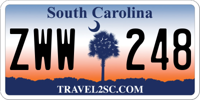 SC license plate ZWW248
