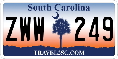 SC license plate ZWW249