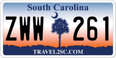 SC license plate ZWW261