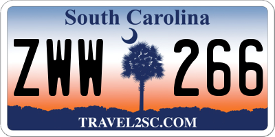 SC license plate ZWW266