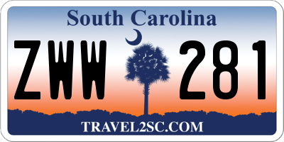 SC license plate ZWW281