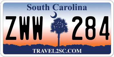 SC license plate ZWW284