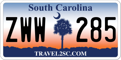 SC license plate ZWW285