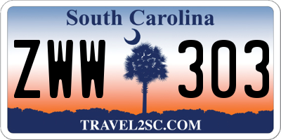 SC license plate ZWW303