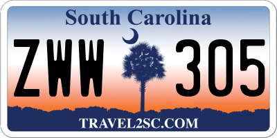 SC license plate ZWW305