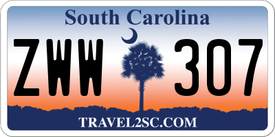 SC license plate ZWW307
