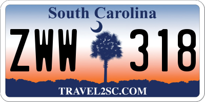 SC license plate ZWW318