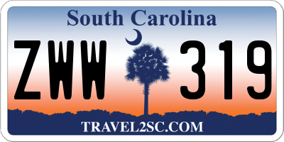 SC license plate ZWW319