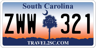 SC license plate ZWW321
