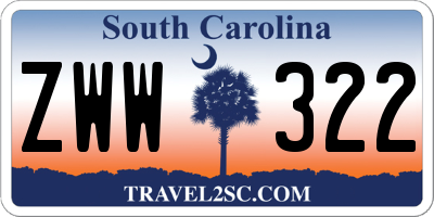 SC license plate ZWW322