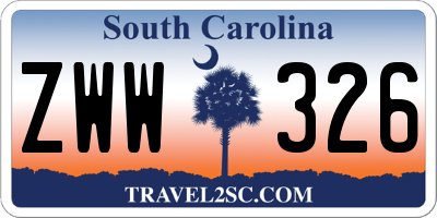 SC license plate ZWW326