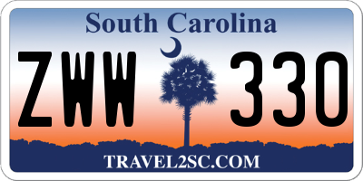 SC license plate ZWW330