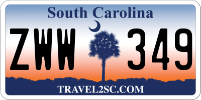 SC license plate ZWW349