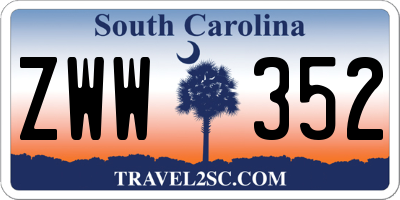 SC license plate ZWW352