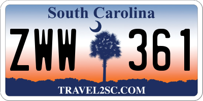 SC license plate ZWW361