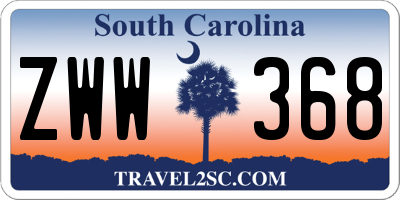 SC license plate ZWW368