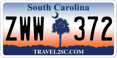 SC license plate ZWW372
