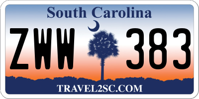 SC license plate ZWW383
