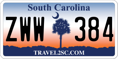 SC license plate ZWW384