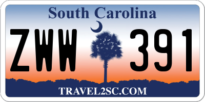 SC license plate ZWW391