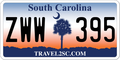 SC license plate ZWW395