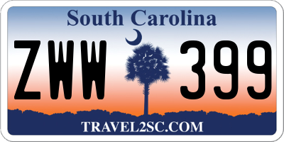 SC license plate ZWW399