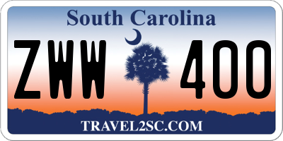 SC license plate ZWW400