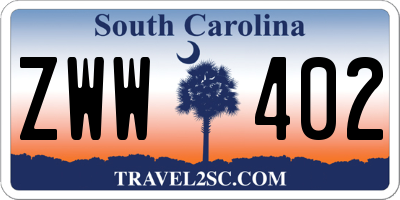 SC license plate ZWW402