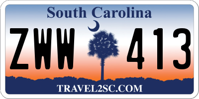 SC license plate ZWW413